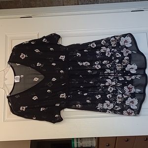 SirenLily Sheer Short-Sleeved Maternity Blouses